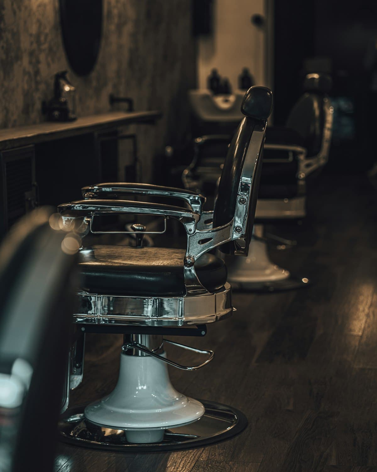 One of the shop's barber chairs
