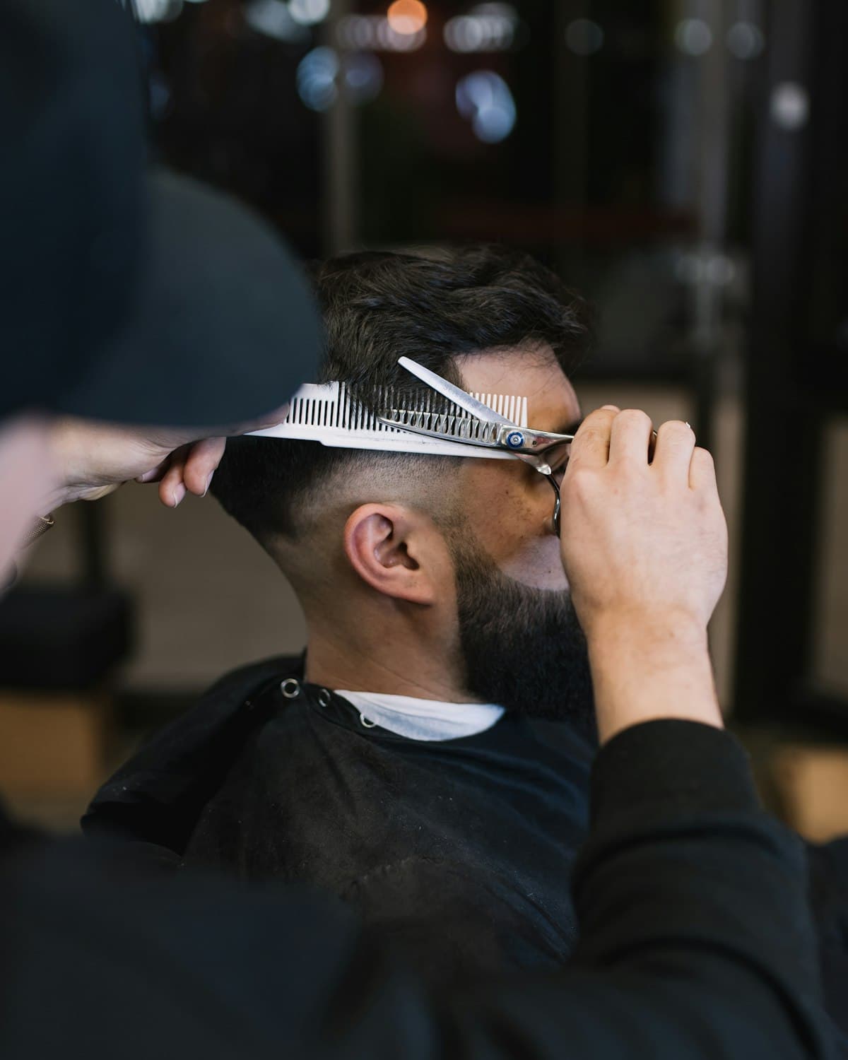 Scissor work on the top